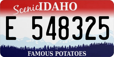 ID license plate E548325