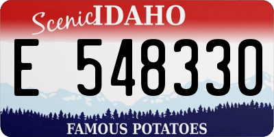 ID license plate E548330