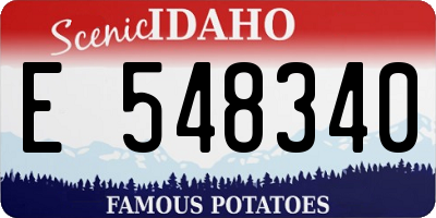 ID license plate E548340