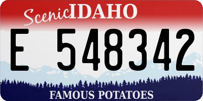 ID license plate E548342