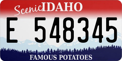 ID license plate E548345