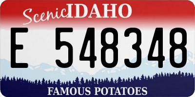 ID license plate E548348