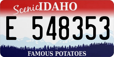 ID license plate E548353