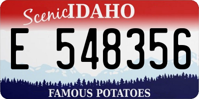 ID license plate E548356