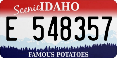 ID license plate E548357
