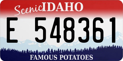 ID license plate E548361