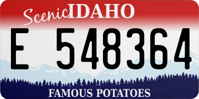 ID license plate E548364