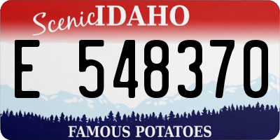 ID license plate E548370