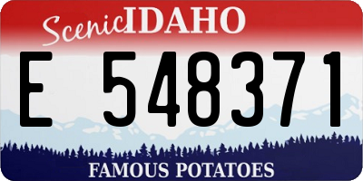 ID license plate E548371