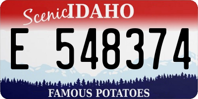 ID license plate E548374
