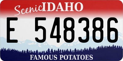 ID license plate E548386