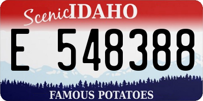 ID license plate E548388