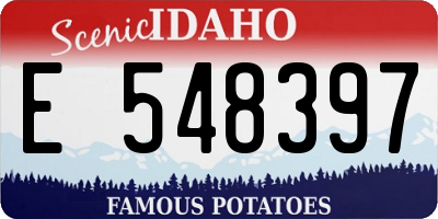 ID license plate E548397