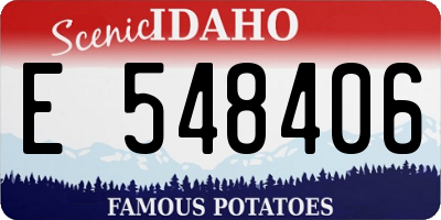 ID license plate E548406