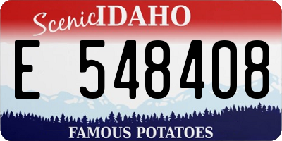 ID license plate E548408