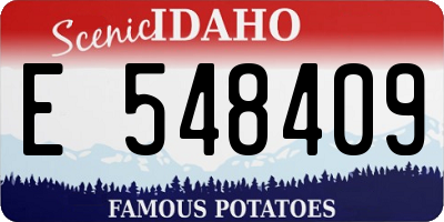 ID license plate E548409