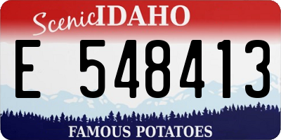 ID license plate E548413