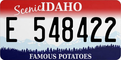 ID license plate E548422
