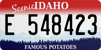ID license plate E548423