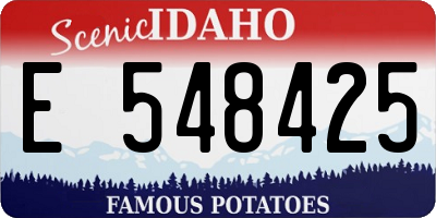 ID license plate E548425