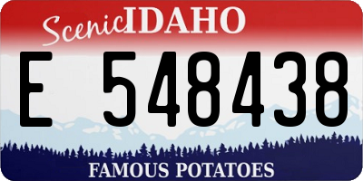 ID license plate E548438