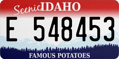 ID license plate E548453