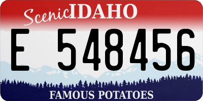ID license plate E548456