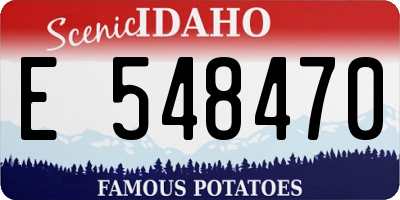ID license plate E548470