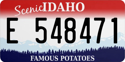 ID license plate E548471