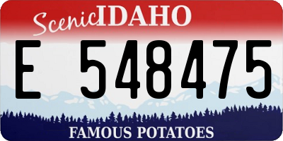 ID license plate E548475