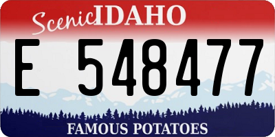 ID license plate E548477