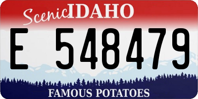 ID license plate E548479