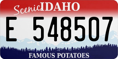 ID license plate E548507