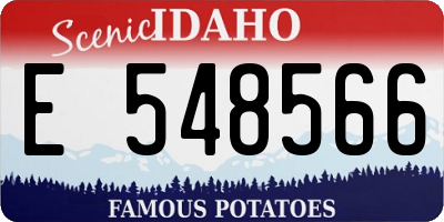 ID license plate E548566