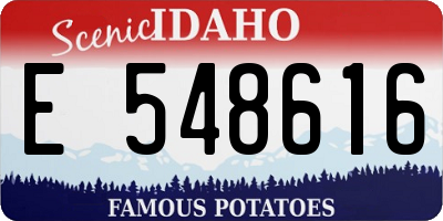 ID license plate E548616