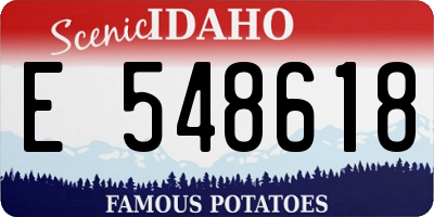ID license plate E548618