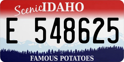 ID license plate E548625