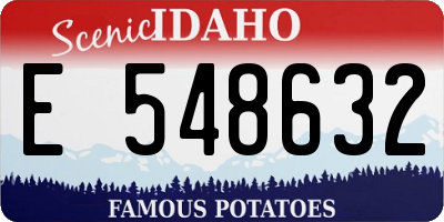 ID license plate E548632