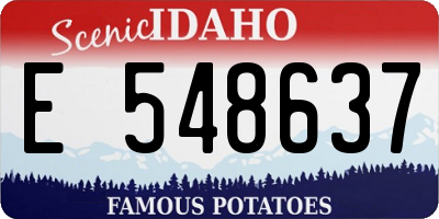 ID license plate E548637