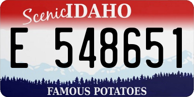 ID license plate E548651