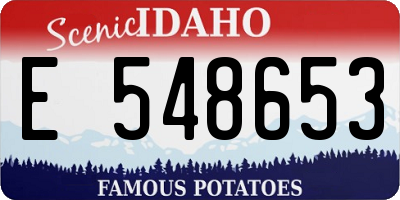 ID license plate E548653