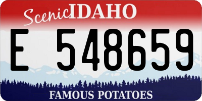 ID license plate E548659