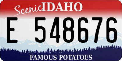 ID license plate E548676