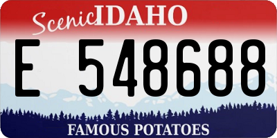 ID license plate E548688