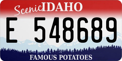 ID license plate E548689