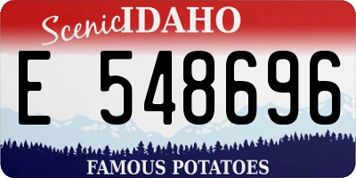 ID license plate E548696