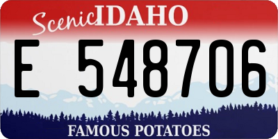ID license plate E548706