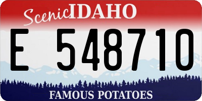 ID license plate E548710