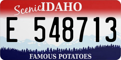 ID license plate E548713