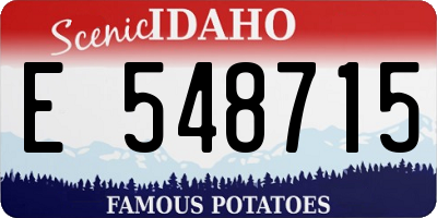 ID license plate E548715